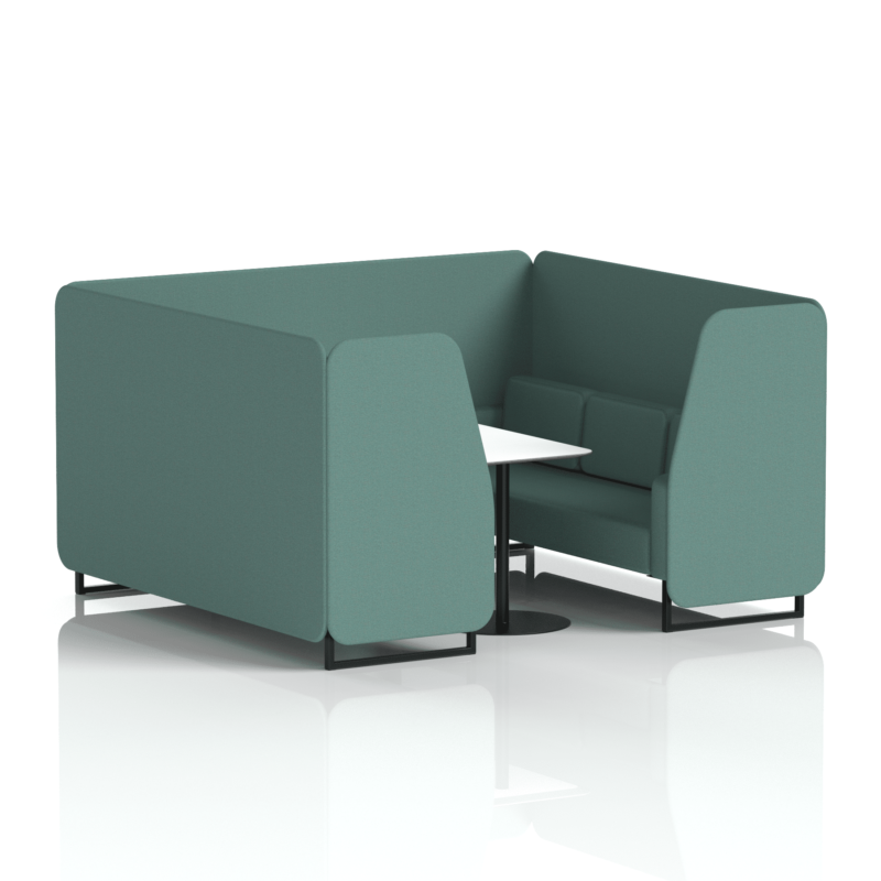Brixworth Booth With Black Legs And White Table In Single Tone - Image 85