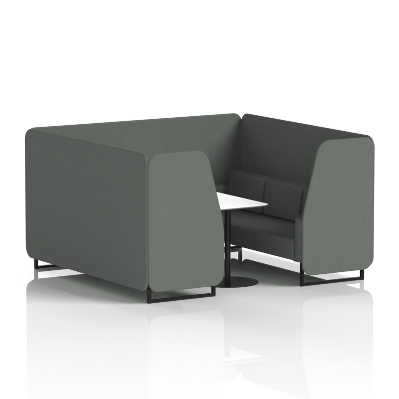 Brixworth Booth With Black Legs And White Table In Single Tone - Image 86