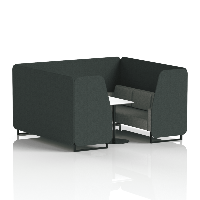 Brixworth Booth With Black Legs And White Table In Two Tone - Image 62