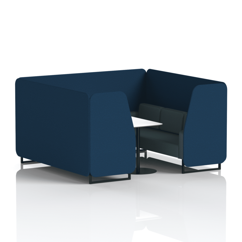 Brixworth Booth With Black Legs And White Table In Two Tone - Image 68