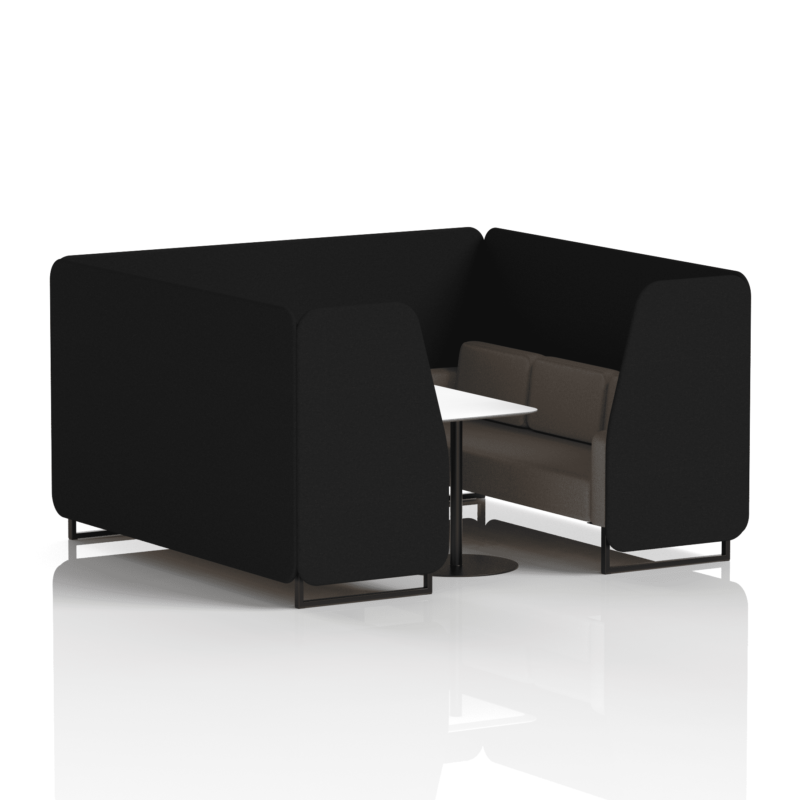 Brixworth Booth With Black Legs And White Table In Two Tone - Image 69