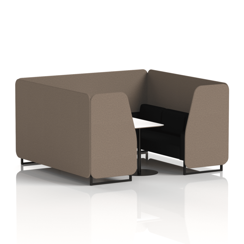 Brixworth Booth With Black Legs And White Table In Two Tone - Image 72