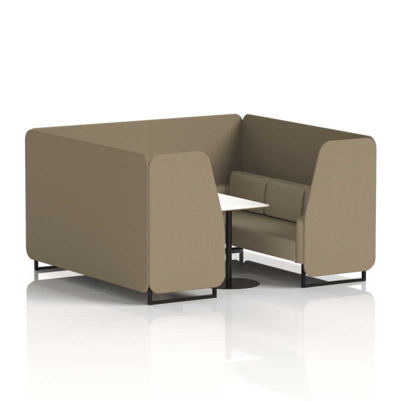 Brixworth Booth With Black Legs And White Table In Two Tone - Image 73