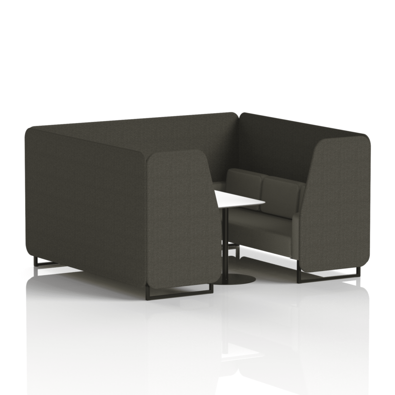 Brixworth Booth With Black Legs And White Table In Two Tone - Image 76