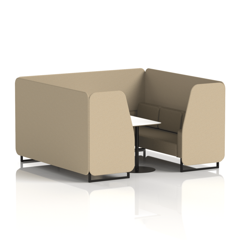 Brixworth Booth With Black Legs And White Table In Two Tone - Image 77