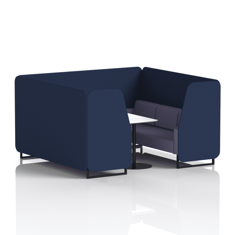 Brixworth Booth With Black Legs And White Table In Two Tone - Image 80