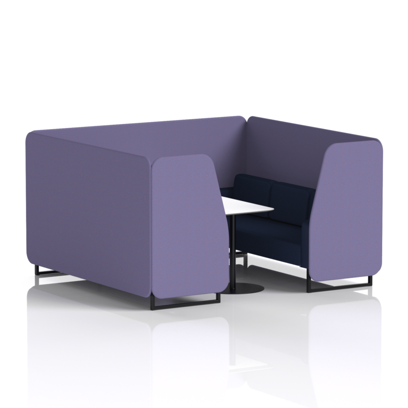 Brixworth Booth With Black Legs And White Table In Two Tone - Image 82