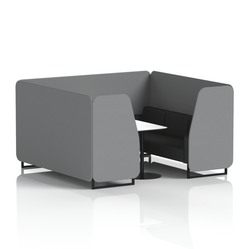 Brixworth Booth With Black Legs And White Table In Two Tone - Image 83