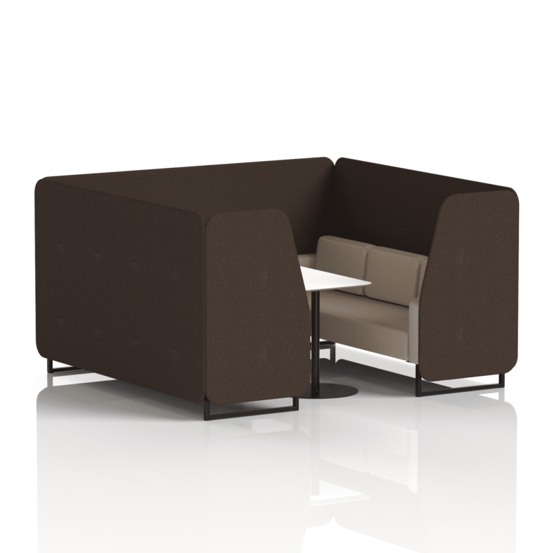 Brixworth Booth With Black Legs And White Table In Two Tone - Image 84