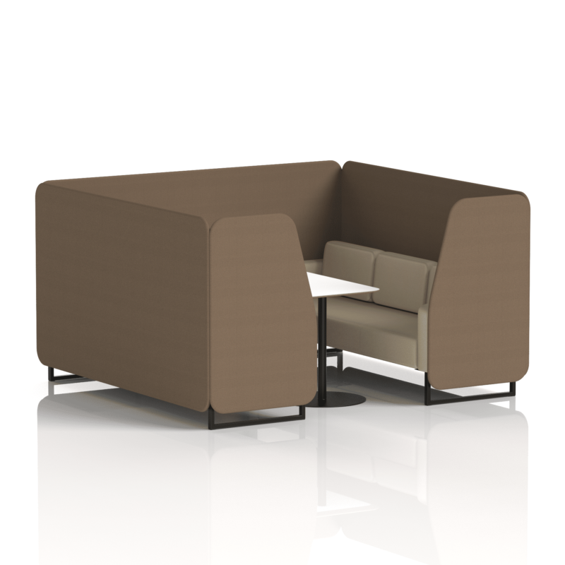 Brixworth Booth With Black Legs And White Table In Two Tone - Image 87