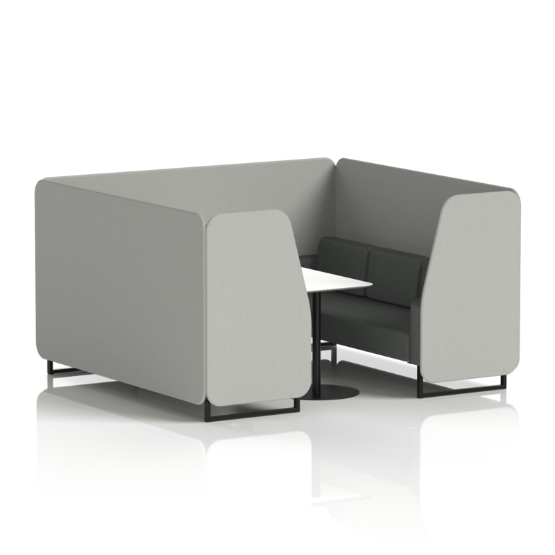 Brixworth Booth With Black Legs And White Table In Two Tone - Image 88