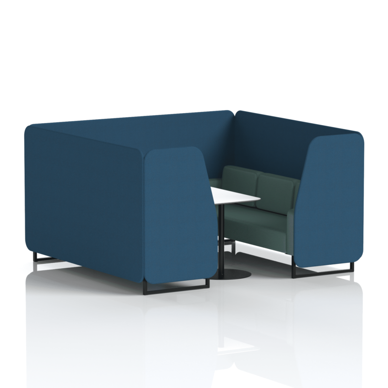 Brixworth Booth With Black Legs And White Table In Two Tone - Image 89