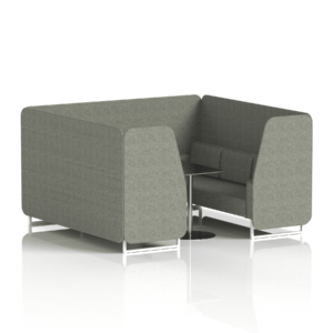 Brixworth Booth With White Legs And Black Table In Single Tone - Image 66