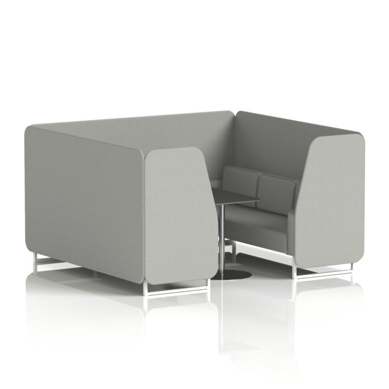 Brixworth Booth With White Legs And Black Table In Single Tone - Image 88