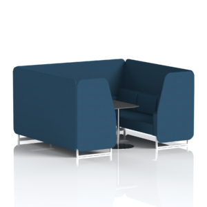 Brixworth Booth With White Legs And Black Table In Single Tone - Image 89