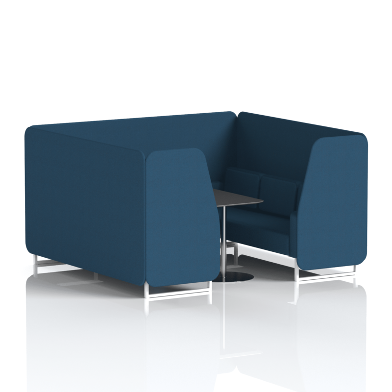 Brixworth Booth With White Legs And Black Table In Single Tone - Image 89