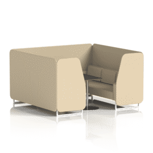 Brixworth Booth With White Legs And Black Table In Single Tone - Image 90