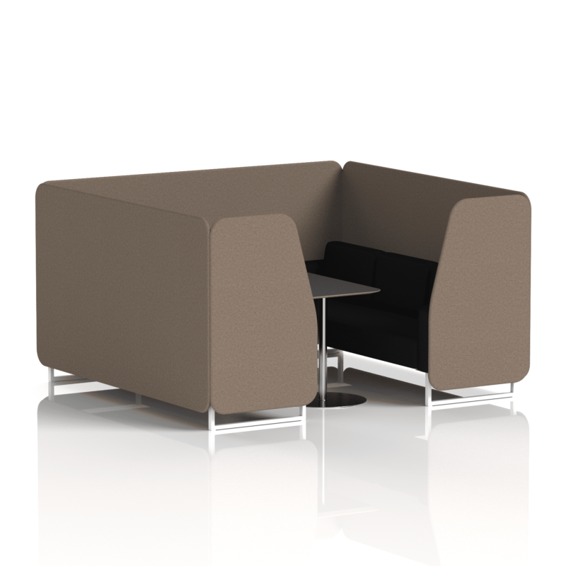 Brixworth Booth With White Legs And Black Table In Two Tone - Image 72