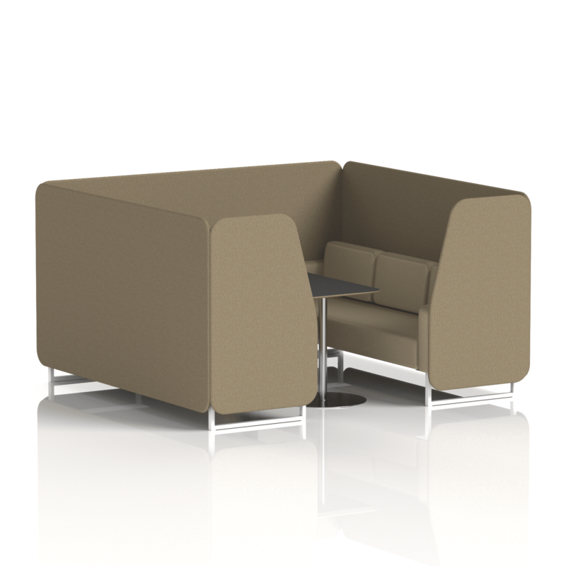 Brixworth Booth With White Legs And Black Table In Two Tone - Image 73
