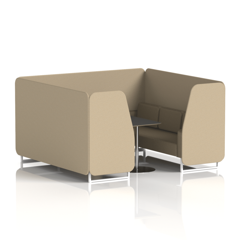 Brixworth Booth With White Legs And Black Table In Two Tone - Image 77