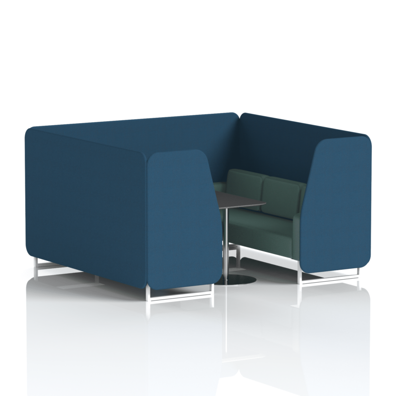 Brixworth Booth With White Legs And Black Table In Two Tone - Image 89