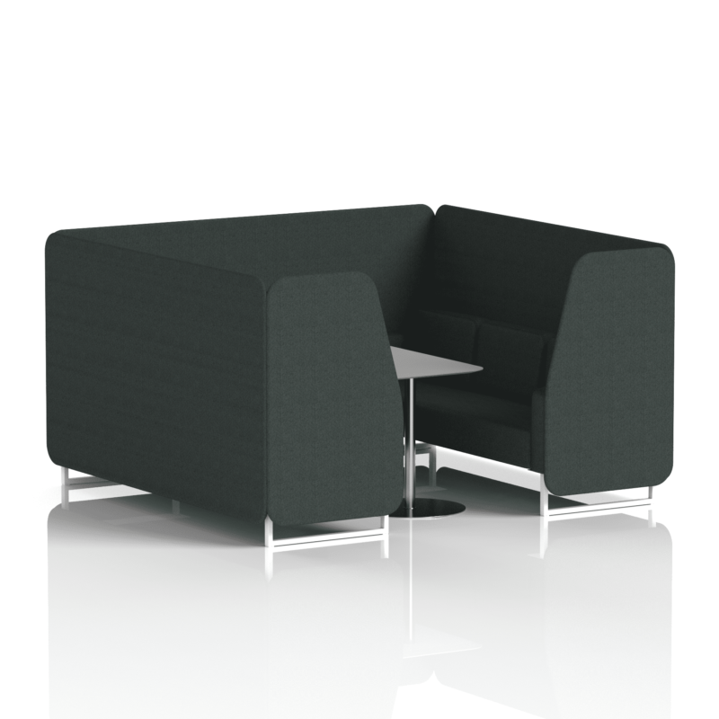 Brixworth Booth With White Legs And Grey Table In Single Tone - Image 62