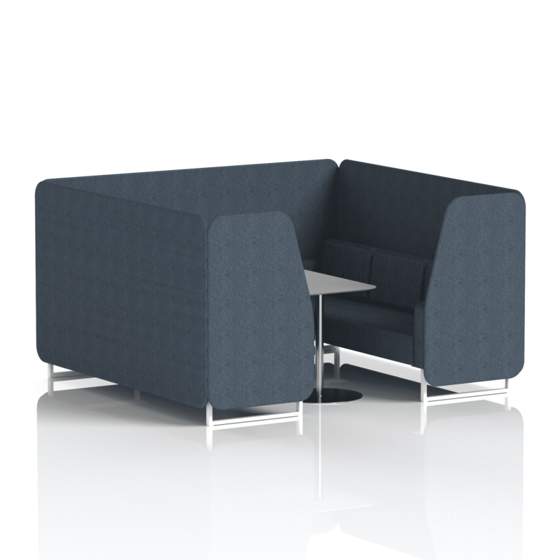 Brixworth Booth With White Legs And Grey Table In Single Tone - Image 63