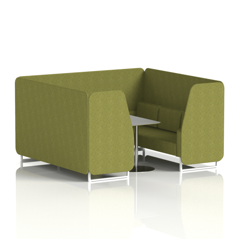 Brixworth Booth With White Legs And Grey Table In Single Tone - Image 64