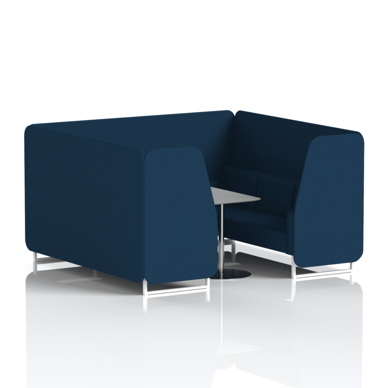 Brixworth Booth With White Legs And Grey Table In Single Tone - Image 68