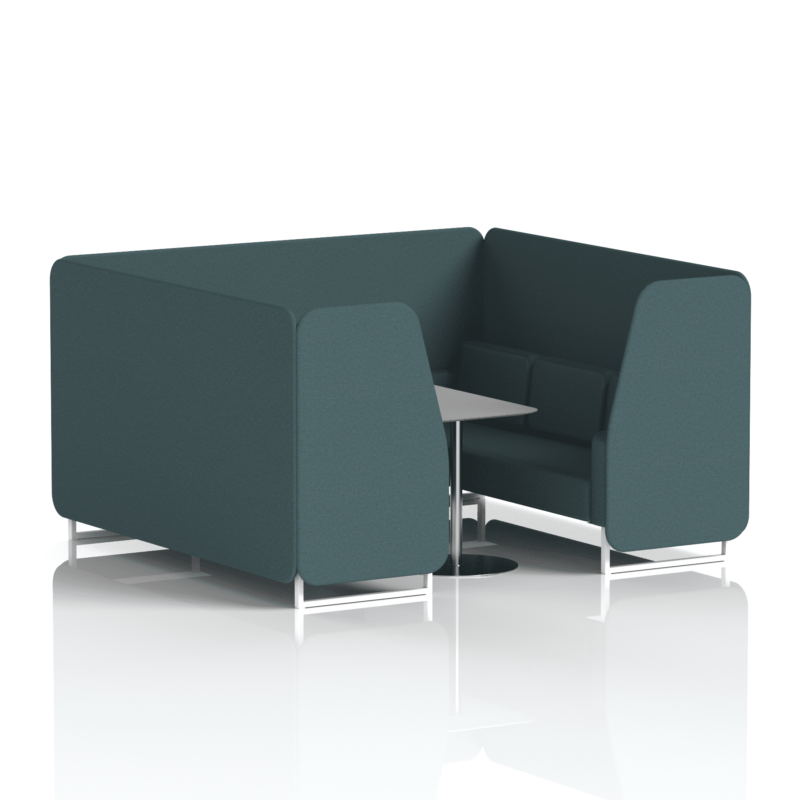 Brixworth Booth With White Legs And Grey Table In Single Tone - Image 71