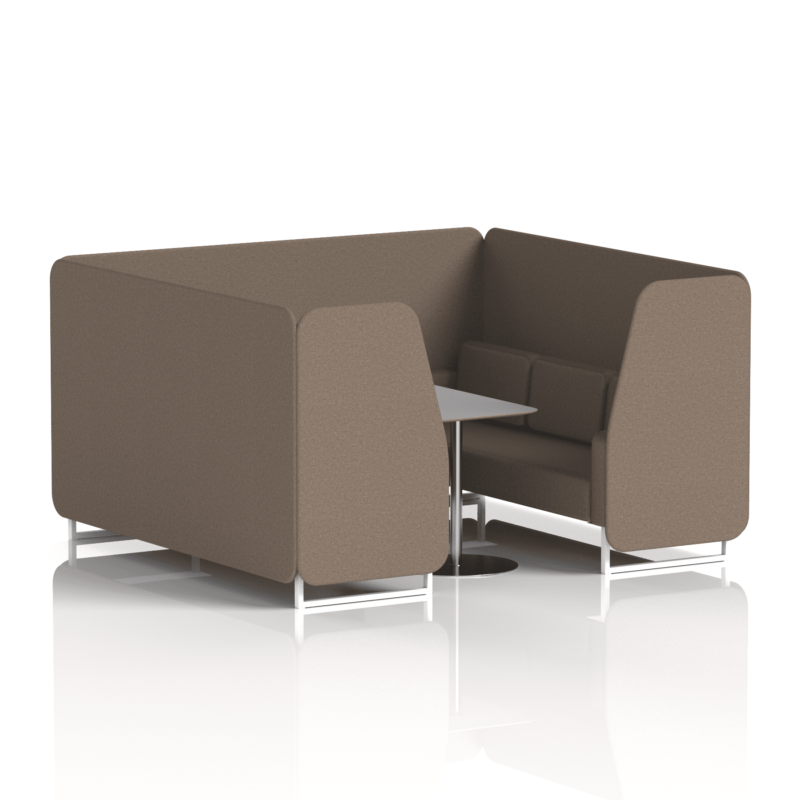 Brixworth Booth With White Legs And Grey Table In Single Tone - Image 72