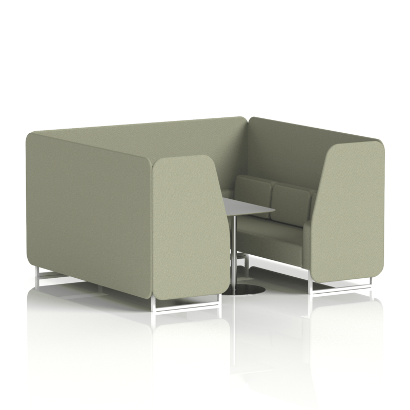 Brixworth Booth With White Legs And Grey Table In Single Tone - Image 75