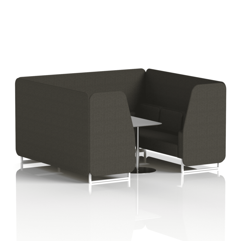 Brixworth Booth With White Legs And Grey Table In Single Tone - Image 76