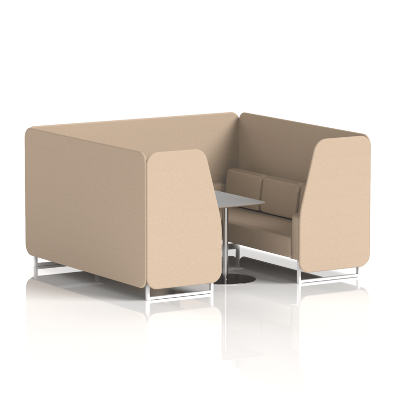 Brixworth Booth With White Legs And Grey Table In Single Tone - Image 79