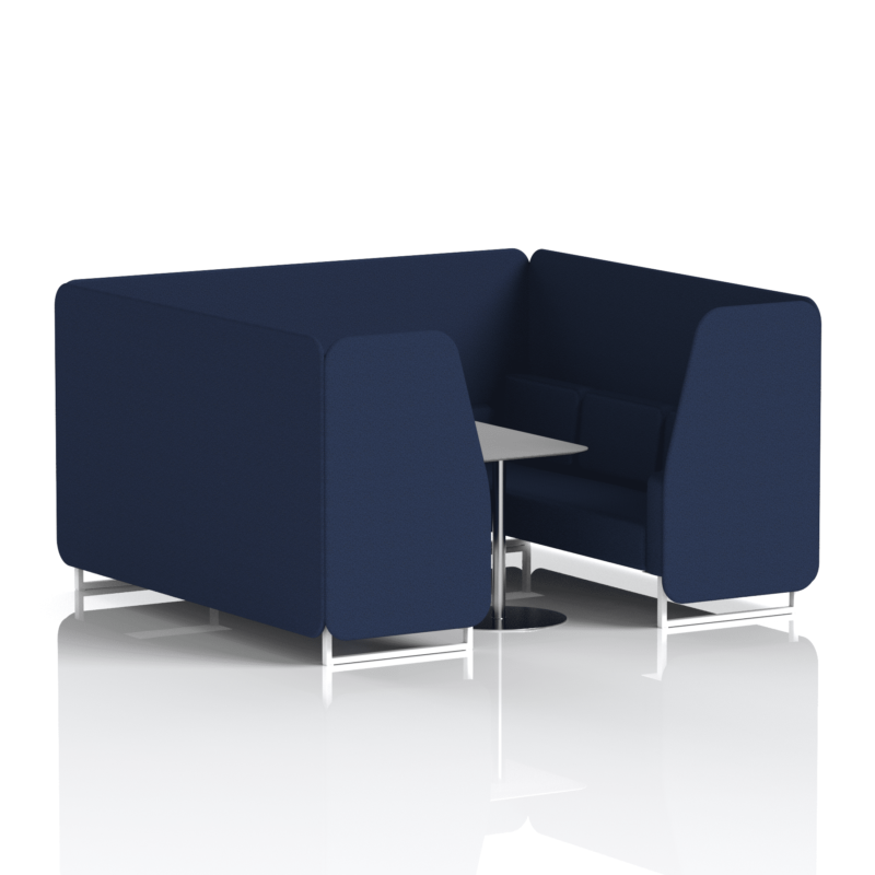 Brixworth Booth With White Legs And Grey Table In Single Tone - Image 80