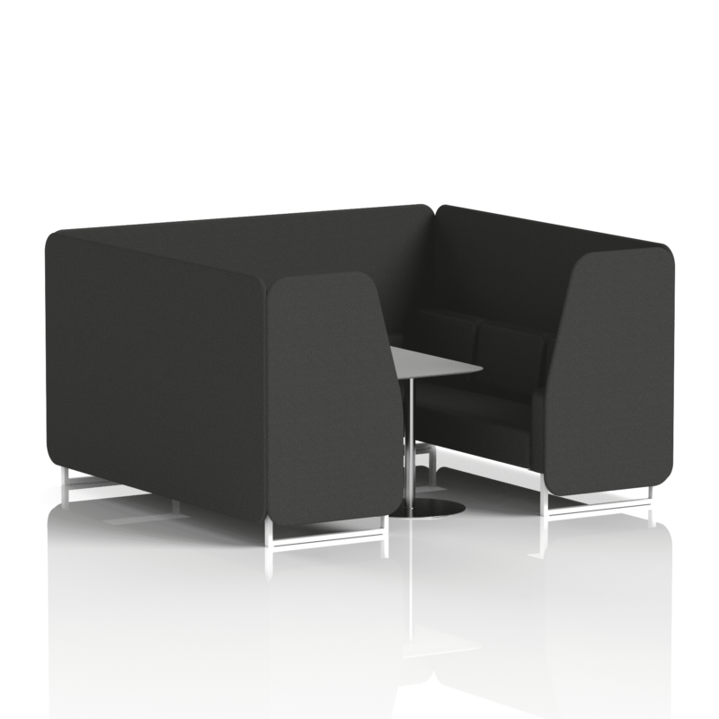 Brixworth Booth With White Legs And Grey Table In Single Tone - Image 81