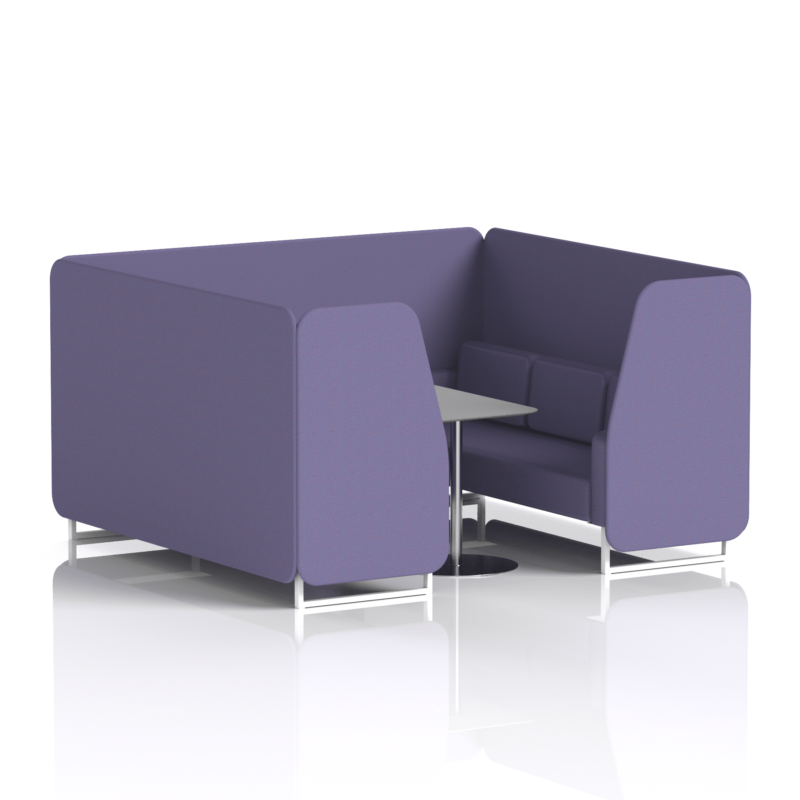 Brixworth Booth With White Legs And Grey Table In Single Tone - Image 82