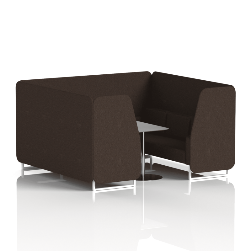 Brixworth Booth With White Legs And Grey Table In Single Tone - Image 84
