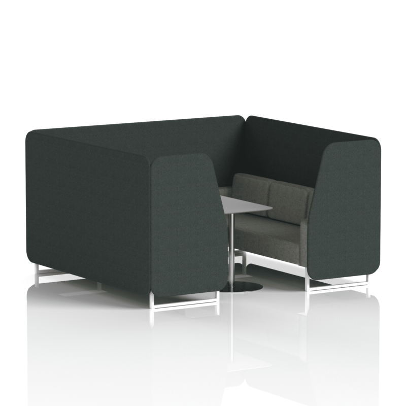 Brixworth Booth With White Legs And Grey Table In Two Tone - Image 62