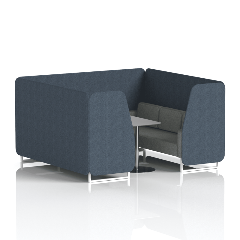Brixworth Booth With White Legs And Grey Table In Two Tone - Image 63