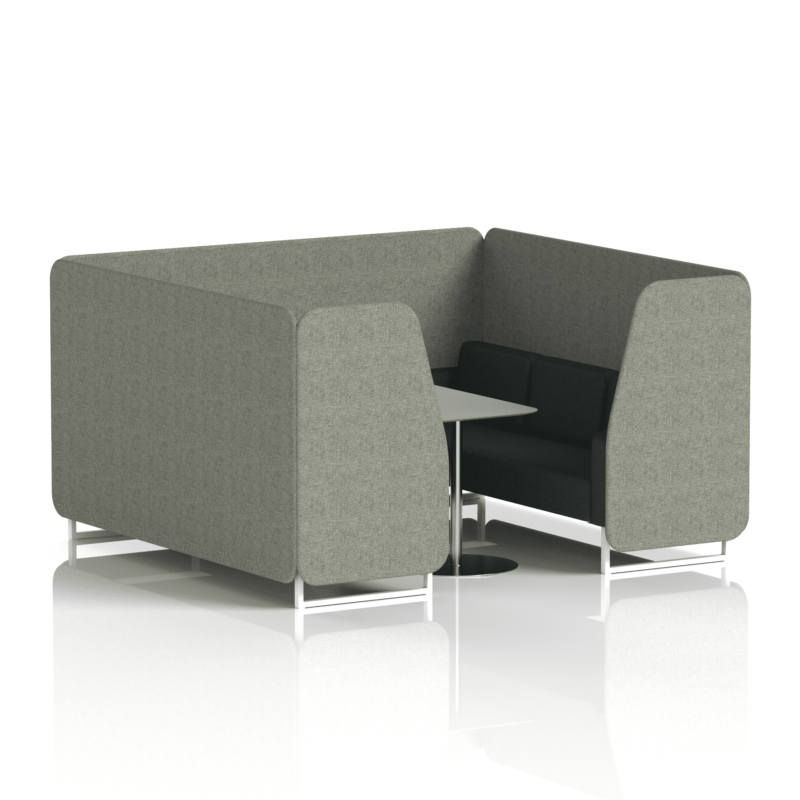Brixworth Booth With White Legs And Grey Table In Two Tone - Image 66