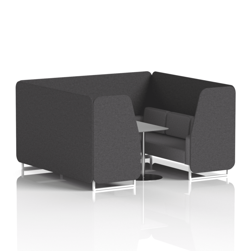 Brixworth Booth With White Legs And Grey Table In Two Tone - Image 67