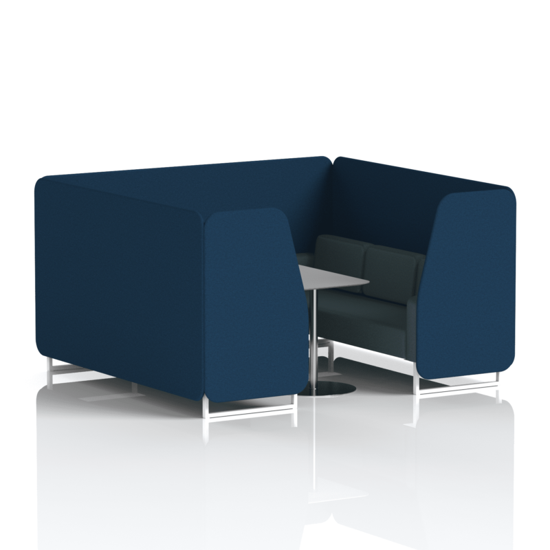 Brixworth Booth With White Legs And Grey Table In Two Tone - Image 68
