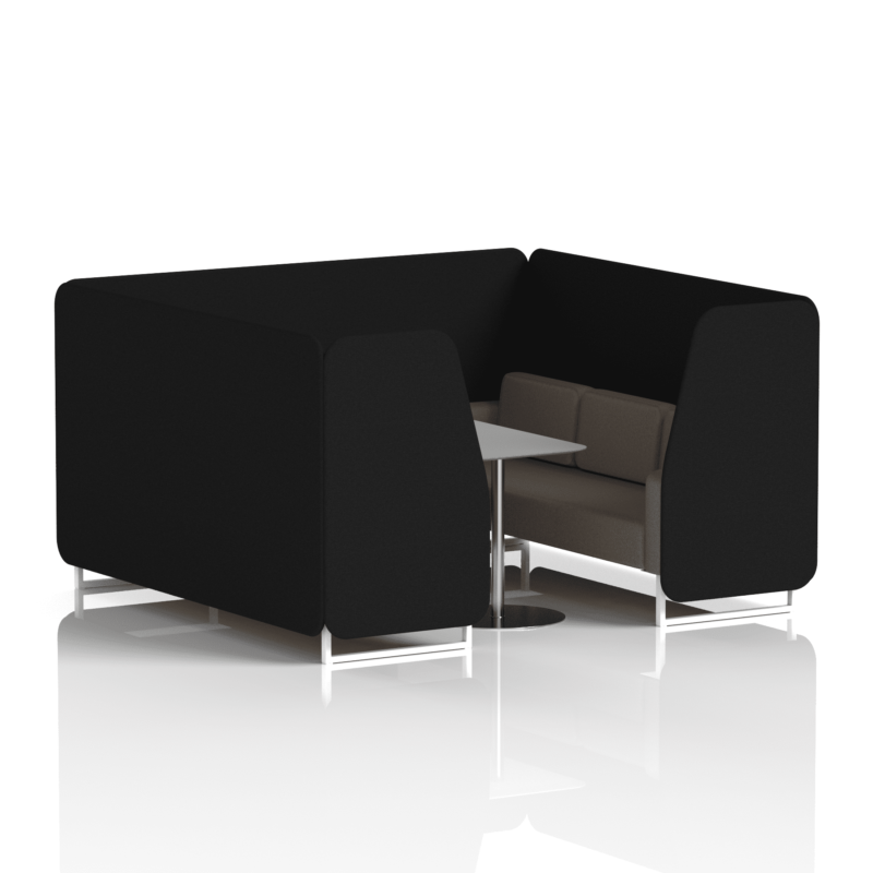Brixworth Booth With White Legs And Grey Table In Two Tone - Image 69