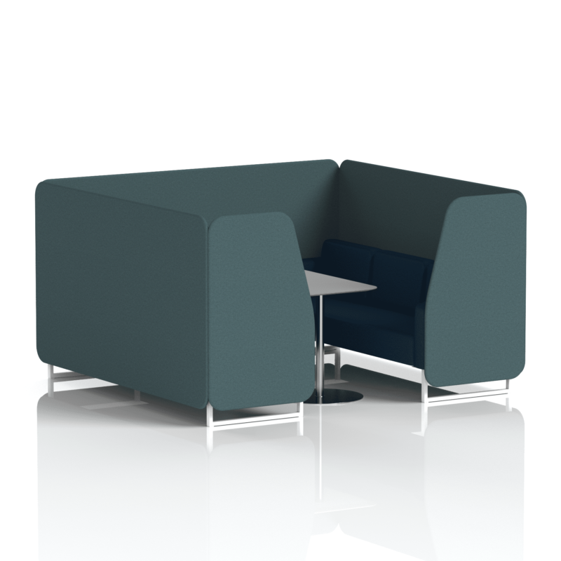 Brixworth Booth With White Legs And Grey Table In Two Tone - Image 71