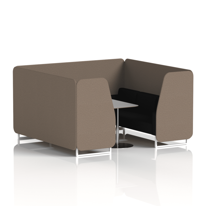 Brixworth Booth With White Legs And Grey Table In Two Tone - Image 72