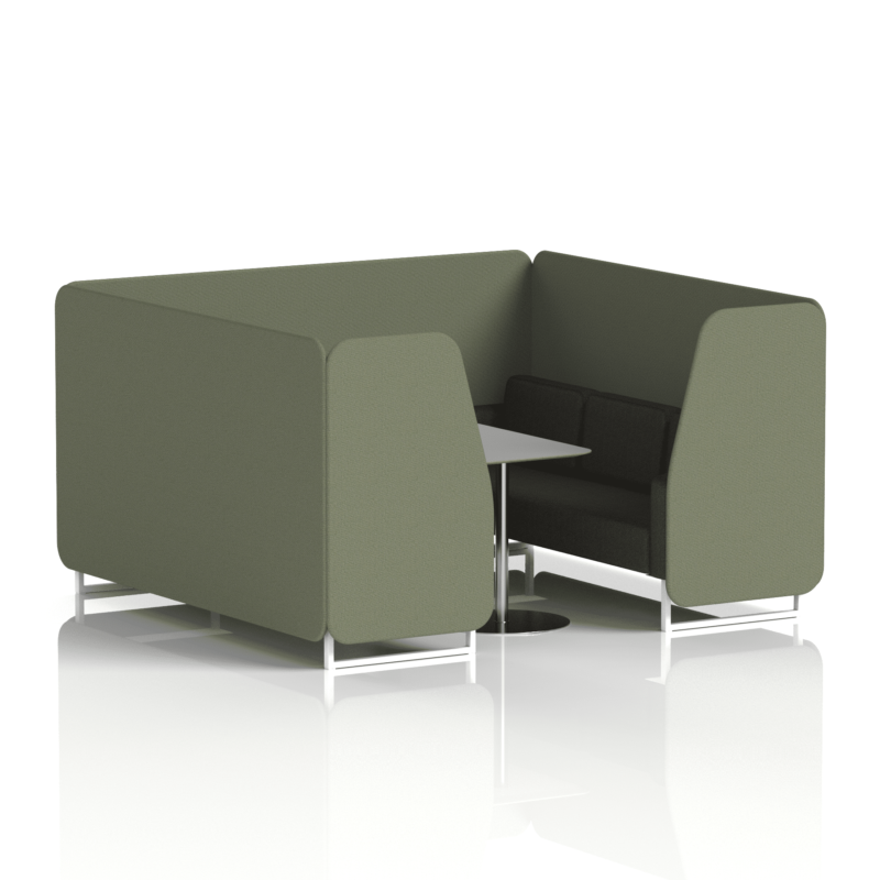 Brixworth Booth With White Legs And Grey Table In Two Tone - Image 74