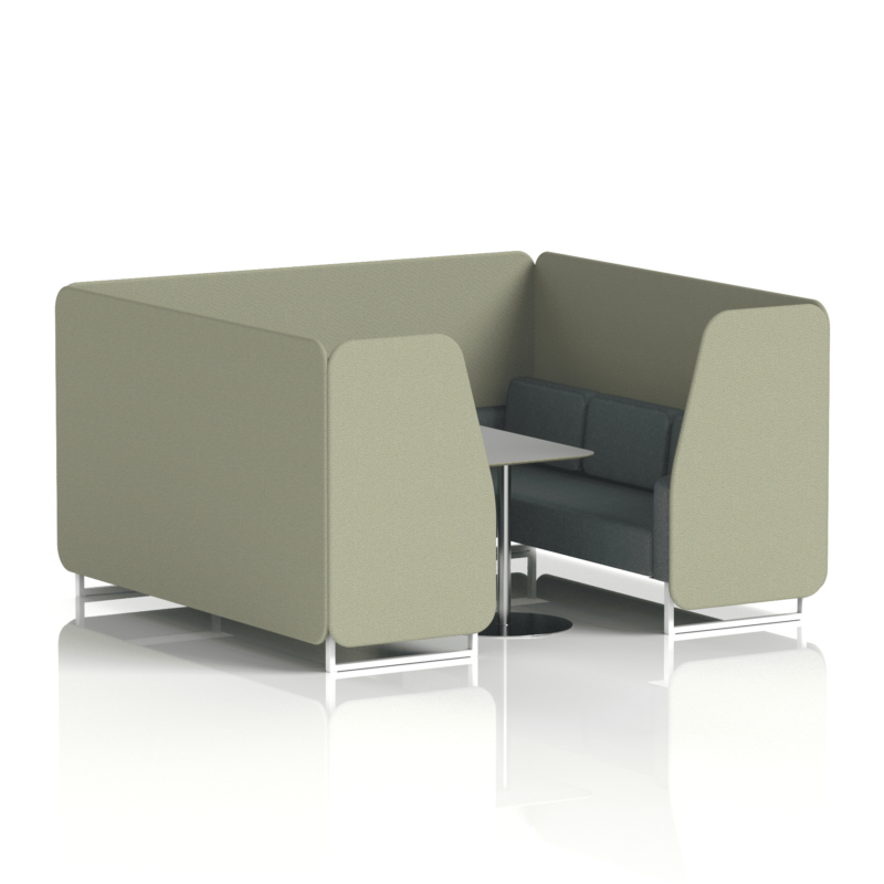 Brixworth Booth With White Legs And Grey Table In Two Tone - Image 75