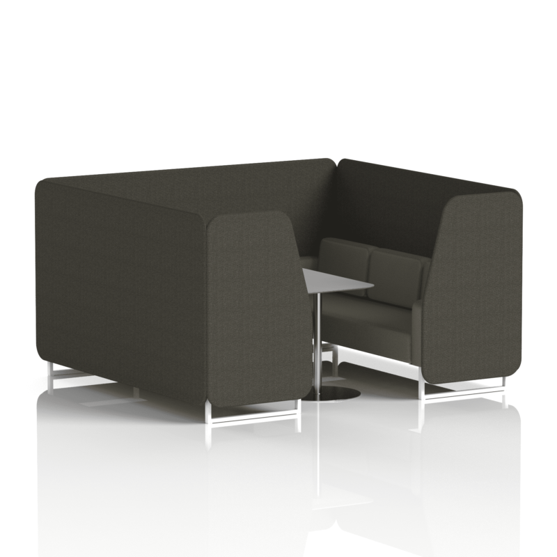 Brixworth Booth With White Legs And Grey Table In Two Tone - Image 76