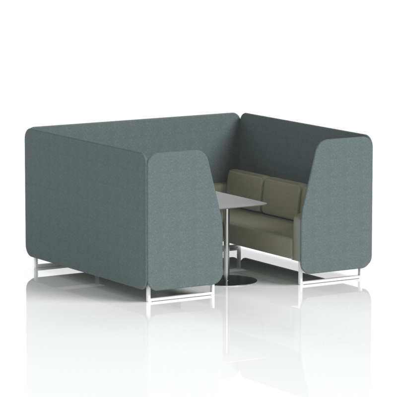 Brixworth Booth With White Legs And Grey Table In Two Tone - Image 78